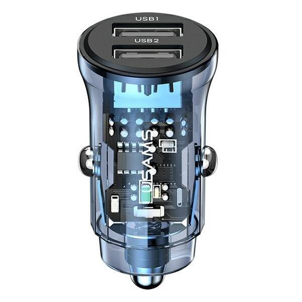 USAMS Charg. sam. C31 3A 2xUSB-A Fast Charge blue/blue CC162CC02 (US-CC162)