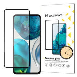 Wozinsky Super Durable Full Glue Tempered Glass Full Screen With Frame Case Friendly Motorola Moto G52 Black