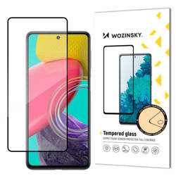 Wozinsky Super Tough Full Glue Tempered Glass Full Screen With Frame Case Friendly Samsung Galaxy M53 5G Black