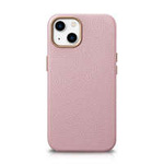 iCarer Litchi Premium Leather Case iPhone 14 Plus Étui en cuir magnétique avec MagSafe rose (WMI14220711-PK)