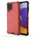 Honeycomb coque housse blindée avec cadre en gel Samsung Galaxy A22 4G rouge