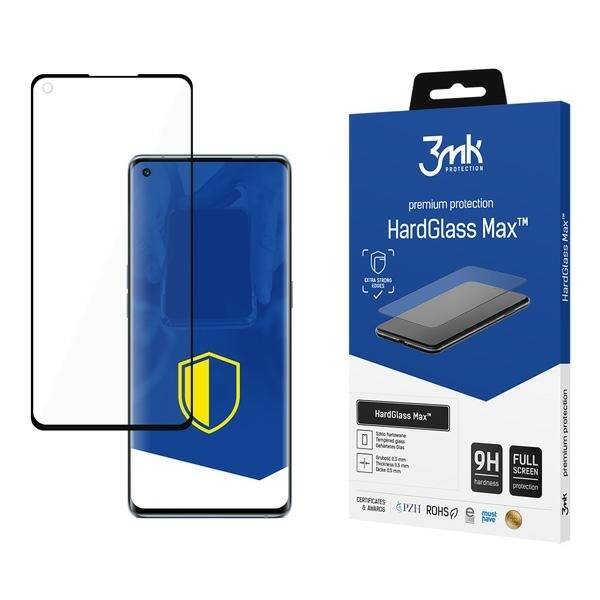 3MK HardGlass Max Oppo Reno 6 Pro 5G noir/noir, verre plein écran