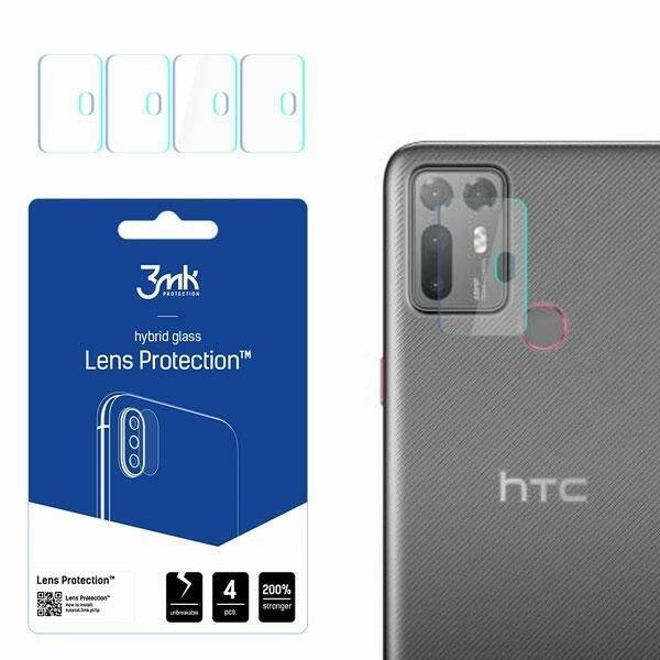 3MK Hybrid Glass HTC Desire 20 Plus Lens Protect 4pc Protection de l'objectif de l'appareil photo