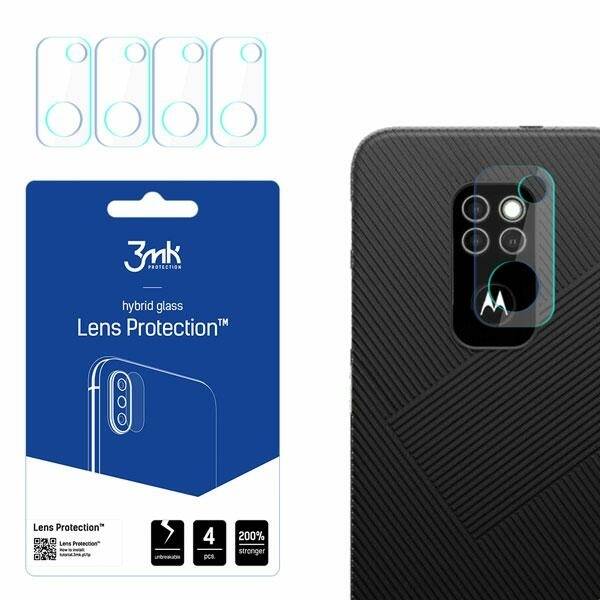 3MK Hybrid Glass Motorola Defy 2021 Lens Protect 4pc Protection de l'objectif de l'appareil photo