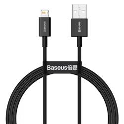 Baseus Superior USB - Câble de données de charge rapide Lightning 2,4 A 1 m noir (CALYS-A01)