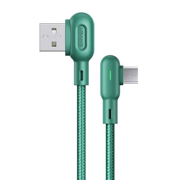 Câble Angulaire USAMS USB-A MicroUSB U57 1.2m 2A Vert