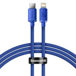 Câble Baseus Crystal Shine Series Câble USB pour une charge rapide et un transfert de données USB Type C - Lightning 20W 1,2m bleu (CAJY000203)