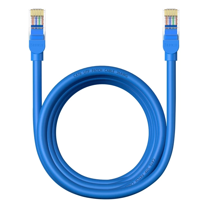 Câble Ethernet Baseus High Speed ​​​​Cat 6 RJ-45 1000Mb/s 3m rond - bleu