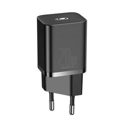 Chargeur mural rapide Baseus Super Si 1C USB Type C 20 W Power Delivery noir (CCSUP-B01)