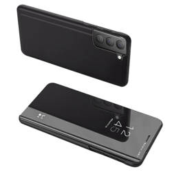 Clear View Case étui coque avec flip cover Samsung Galaxy S21 FE noir