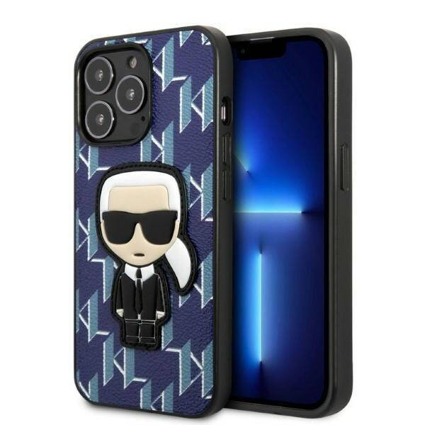 Coque Karl Lagerfeld Klhcp13xpmnikbl iPhone 13 Pro Max 6.7" Hardcase Bleu/bleu Monogram Ikonik Patch Case