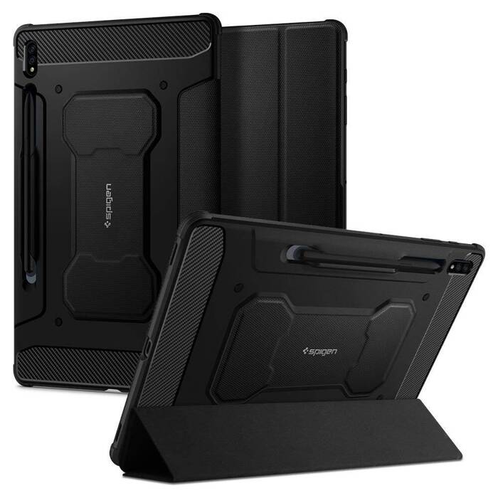 Coque SPIGEN Galaxy Tab S7 11.0 T870 / T875 Rugged Armor "Pro" Black Black Case