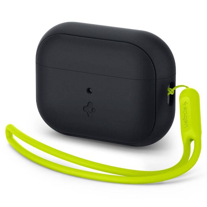 Coque Spigen Bracelet d'ajustement en silicone Apple Airpods Pro 1 / 2 noir/vert fantôme Case