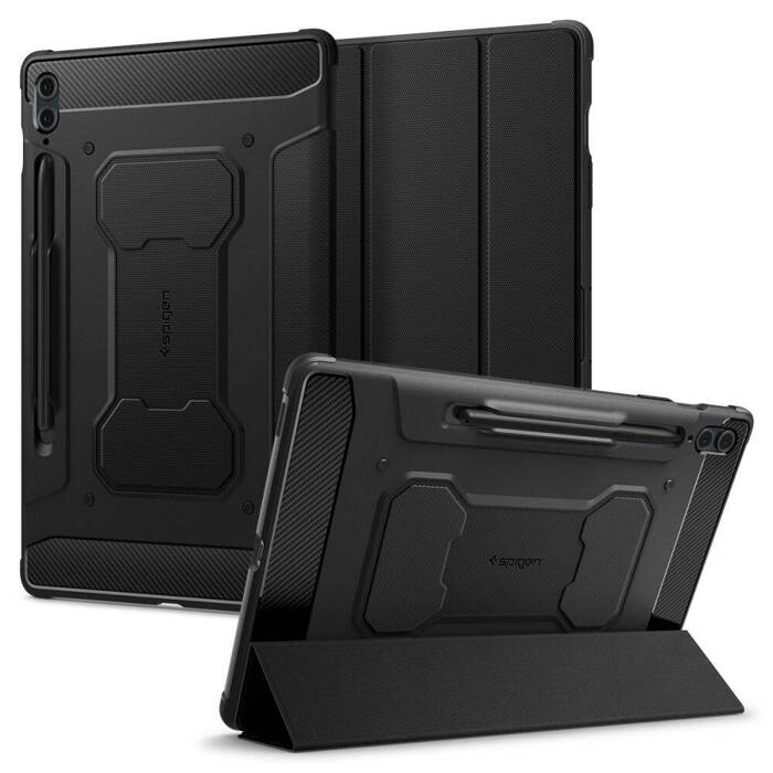 Coque Spigen Rugged Armor "pro" Galaxy Tab S9 Fe+ Plus 12.4 X610 / X616b Noir Case