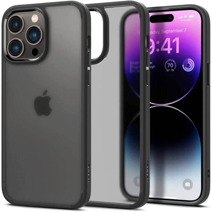 Coque Spigen Ultra Hybrid IPhone 14 PRO FROST NOIR