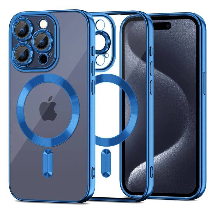 Coque Tech-protect Magshine MagSafe IPhone 15 Pro Navy Case