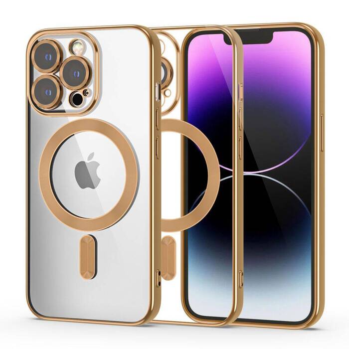 Coque Tech-protect Magshine MagSafe iPhone 14 Pro Gold Case