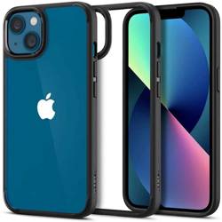 Coque iPhone 13 Spigen Ultra Hybrid MATTE Noir Case + Verre trempé Spigen Glas.Tr Slim