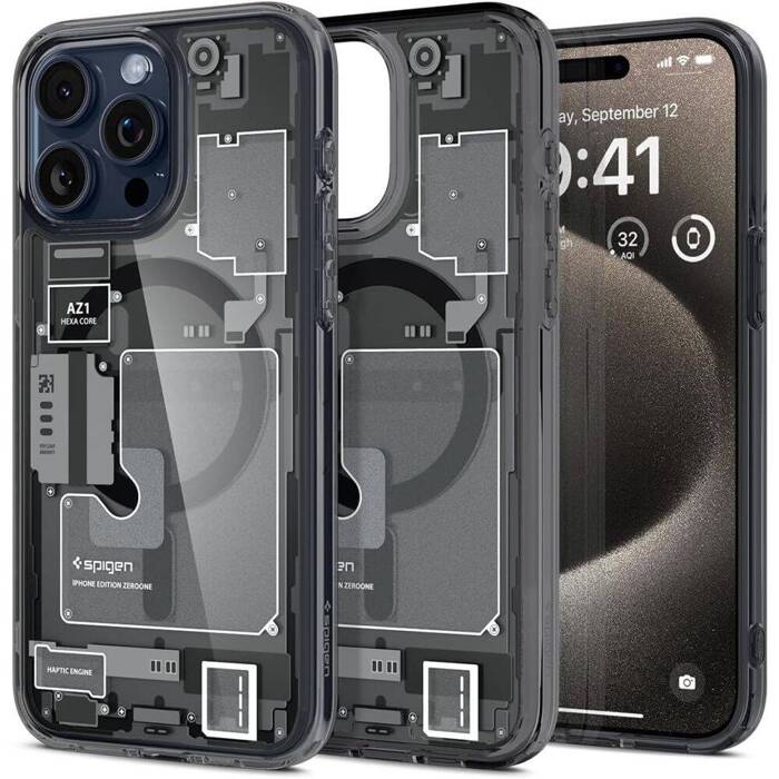 Coque iPhone 15 Pro Max Spigen Ultra Hybrid Mag MagSafe Zero One Case