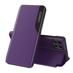 Cuir Eco View Case étui élégant coque avec rabat et fonction stand Samsung Galaxy A22 4G violet