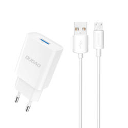 Dudao chargeur USB QC3.0 12W blanc + câble Lightning 1m (A3EU)