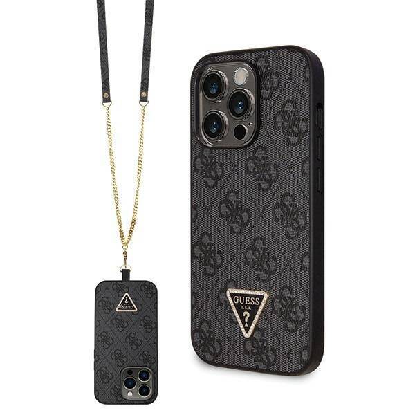 Guess GUHCP14XP4TDSCPK iPhone 14 Pro Max 6.7" noir/noircase Crossbody 4G Metal Logo