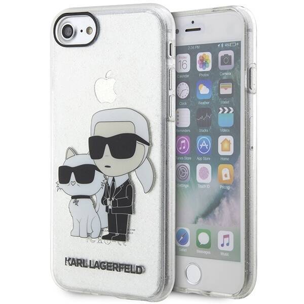 Karl Lagerfeld KLHCI8HNKCTGT iPhone 7/8/ SE 2020 / SE 2022 transparent durcase Gliter Karl&amp;Choupette