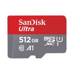 SanDisk 512GB microSDXC Ultra Android cl. 10 UHS-I 120 MB/s A1 carte mémoire + adaptateur