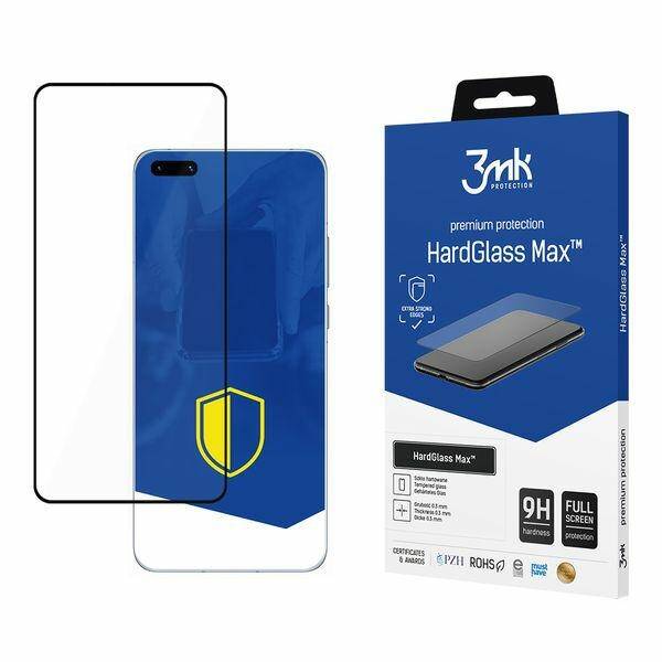 Verre trempé 3mk Huawei P40 Pro FullScreen Noir HardGlass Max