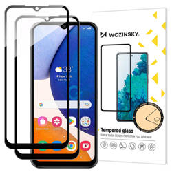 Wozinsky Full Glue Trempé Verre Samsung Galaxy A14 5G 9H Plein Écran Verre Trempé avec Cadre Noir