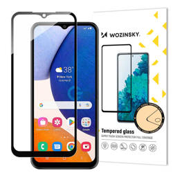 Wozinsky Full Glue Trempé Verre Trempé Pour Samsung Galaxy A14 5G 9H Plein Écran Couverture Avec Cadre Noir