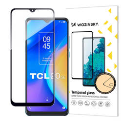 Wozinsky Full Glue Trempé Verre Trempé pour TCL 20 SE 9H Plein Écran avec Cadre Noir