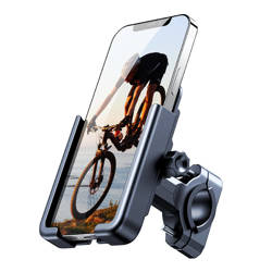 Wozinsky support de téléphone en métal pour vélo, scooter noir (WBHBK3)