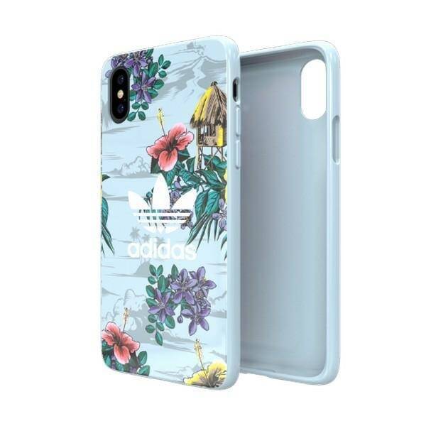 ADIDAS ORIGINALS Apple iPhone X Xs SnapCase Floral CJ8322 Grau Hülle