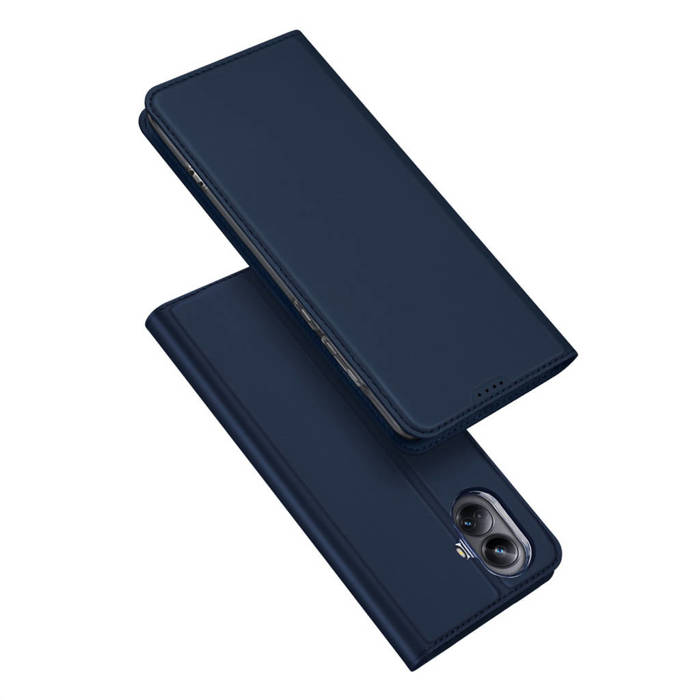 Dux Ducis Skin Pro Hülle für Realme 10 Pro+ Flip Cover Card Wallet Stand blau