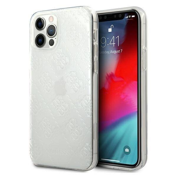 Hülle GUESS Apple iPhone 12 12 Pro 6.1 4G 3D-Muster Sammlung GUHCP12M3D4GTR Klar Hardcase