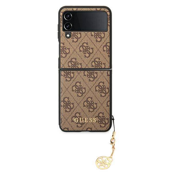 Hülle GUESS Samsung Galaxy Z Flip 4 4G Charms COLLECTION Braun Hartcase