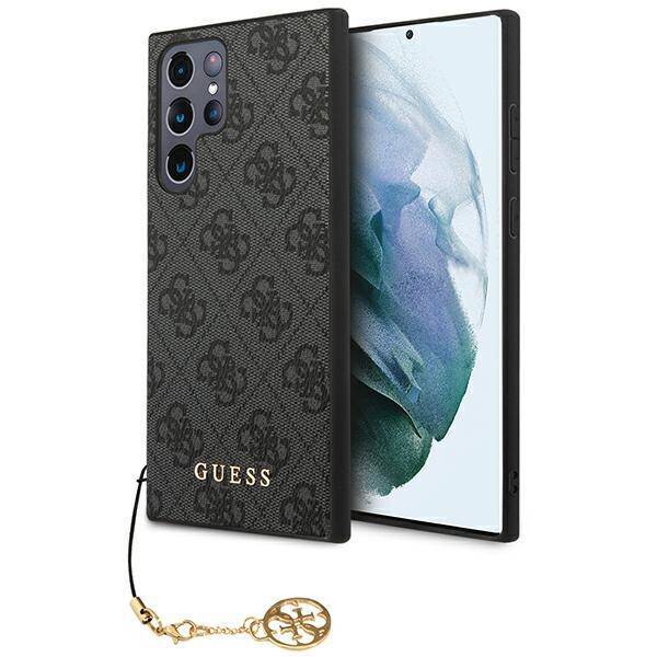 Hülle Guess GUHCS23LGF4GGR S23 Ultra S918 grau/grau hartcase 4G Charms Kollektion Case