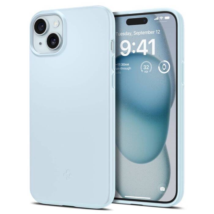 Hülle Spigen Thin Fit iPhone 15 Stummschaltung Blau