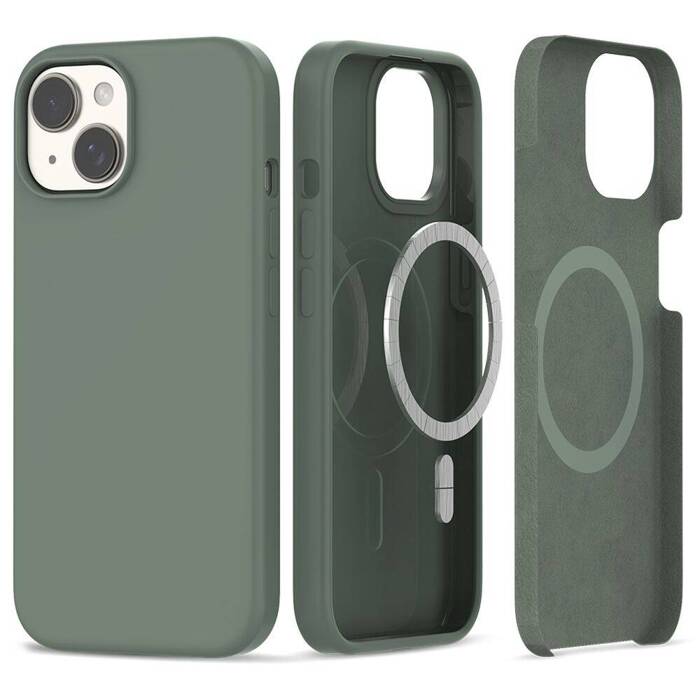 Hülle Tech-protect Silikon MagSafe IPhone 15 Olive Case