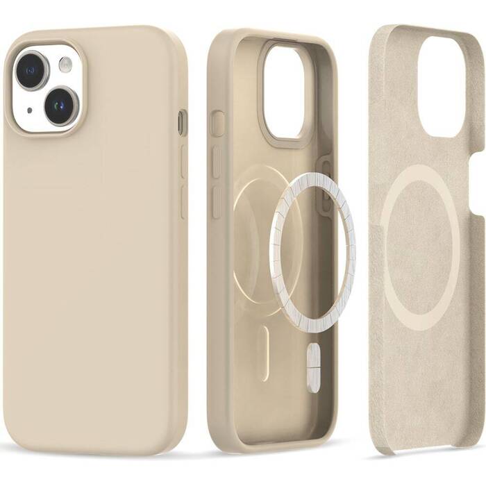 Hülle Tech-protect Silikon MagSafe iPhone 15 Sand Beige Case