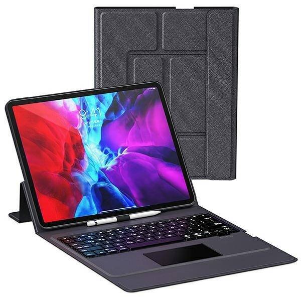 Hülle USAMS Winz Tasche mit Tastatur für iPad Air 10.9" 2020 schwarz/schwarz Touch Control Bluetooth IP109CYSXX01 (US-BH727)