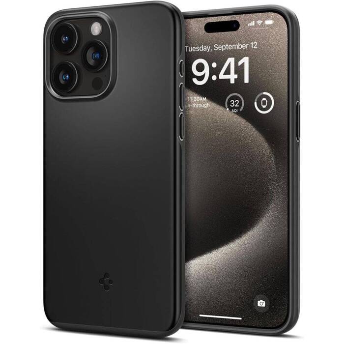 Hülle iPhone 15 Pro Max Spigen Thin Fit Schwarz Case