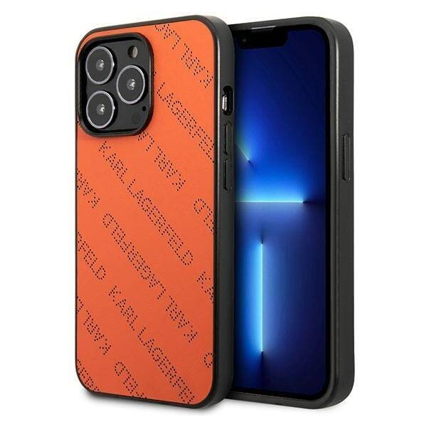 Karl Lagerfeld KLHCP13LPTLO iPhone 13 Pro / 13 6.1" hartcase orange/orange Perforiert Allover