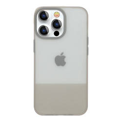 Kingxbar Plain Series Hülle für iPhone 13 Pro Max Silikonhülle grau