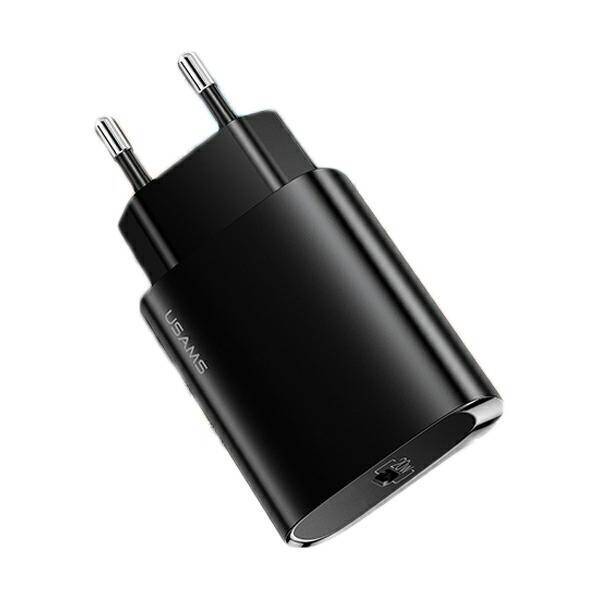 USAMS 1XUSB-C 20W PD3.0 Schnellladegerät US-CC131 Schwarz