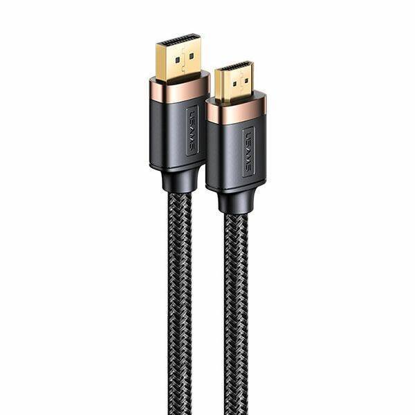 USAMS Kabel DP - HDMI U74 2.0m schwarz/schwarz 4K HD SJ530HD01 (US-SJ530)