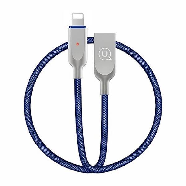 USAMS Lightning Power-off U-Sun Kabel 1.9m Blau