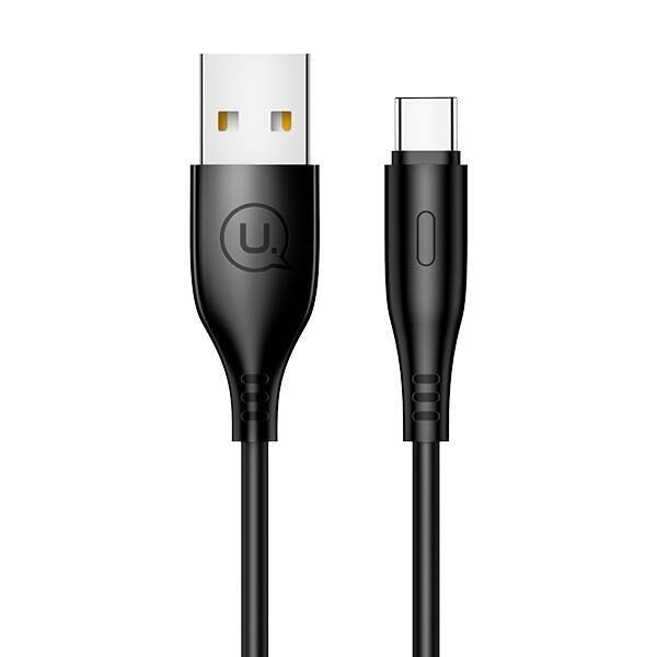 USAMS USB-C 2A Schnellladekabel 1m Schwarz