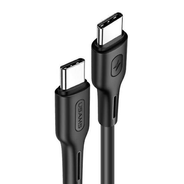 USAMS USB-C zu USB-C 100W PD Schnellladung 5A 1.2m Kabel U43 SJ459USB01 US-SJ459 Schwarz